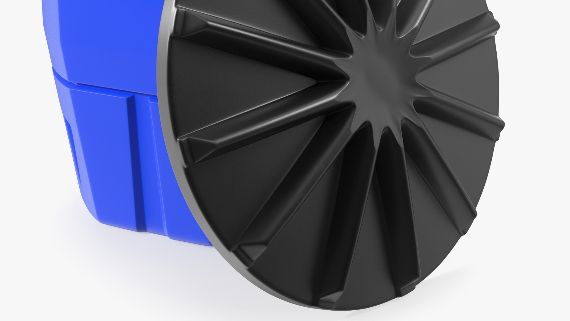 Blue Plastic Barrel with Sand 3D model