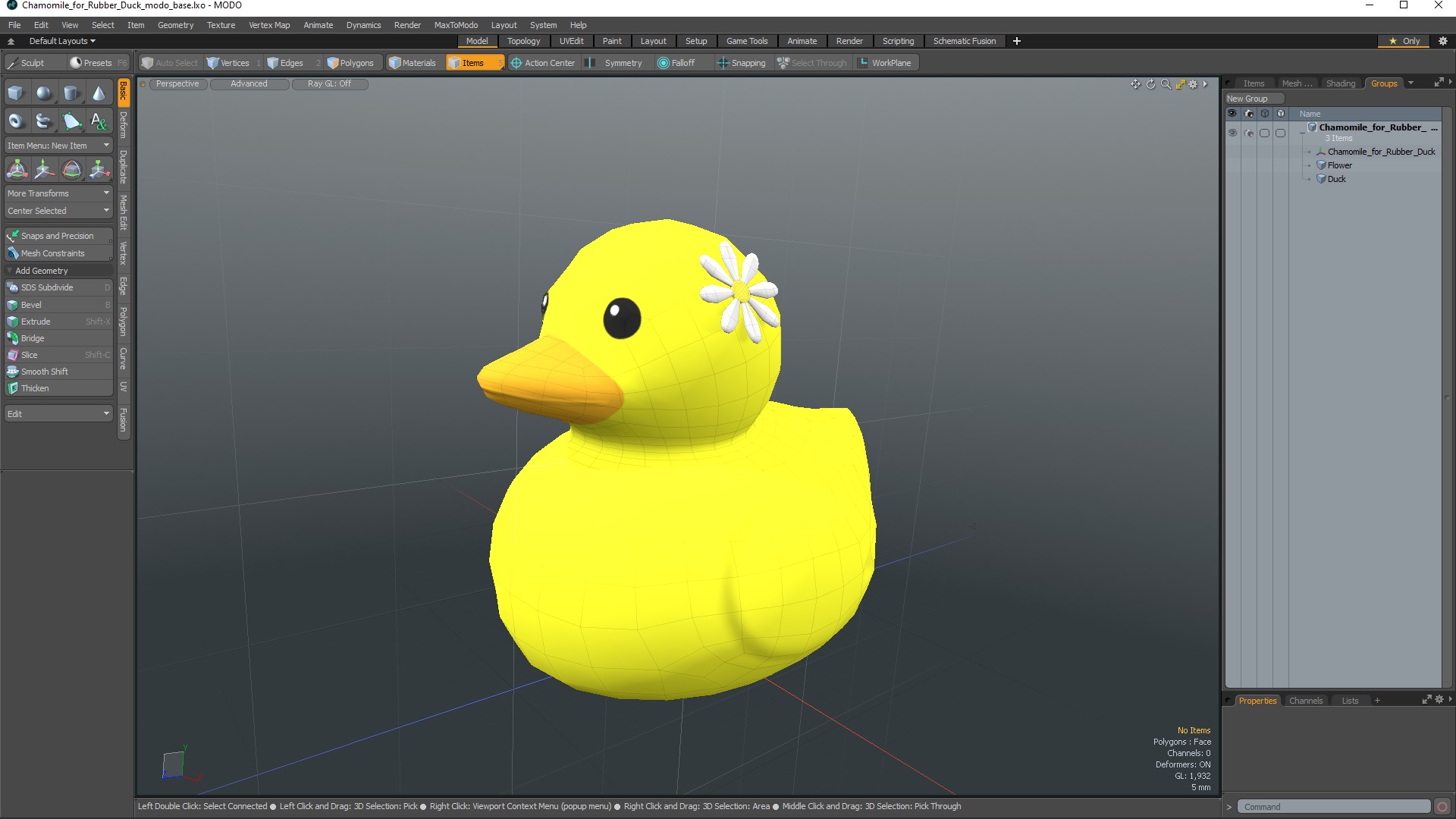 3D model Chamomile for Rubber Duck
