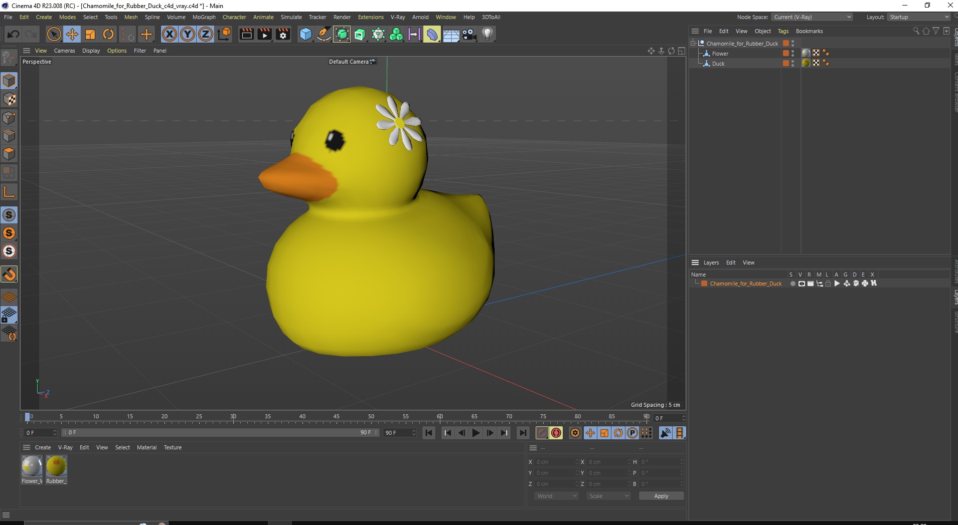 3D model Chamomile for Rubber Duck