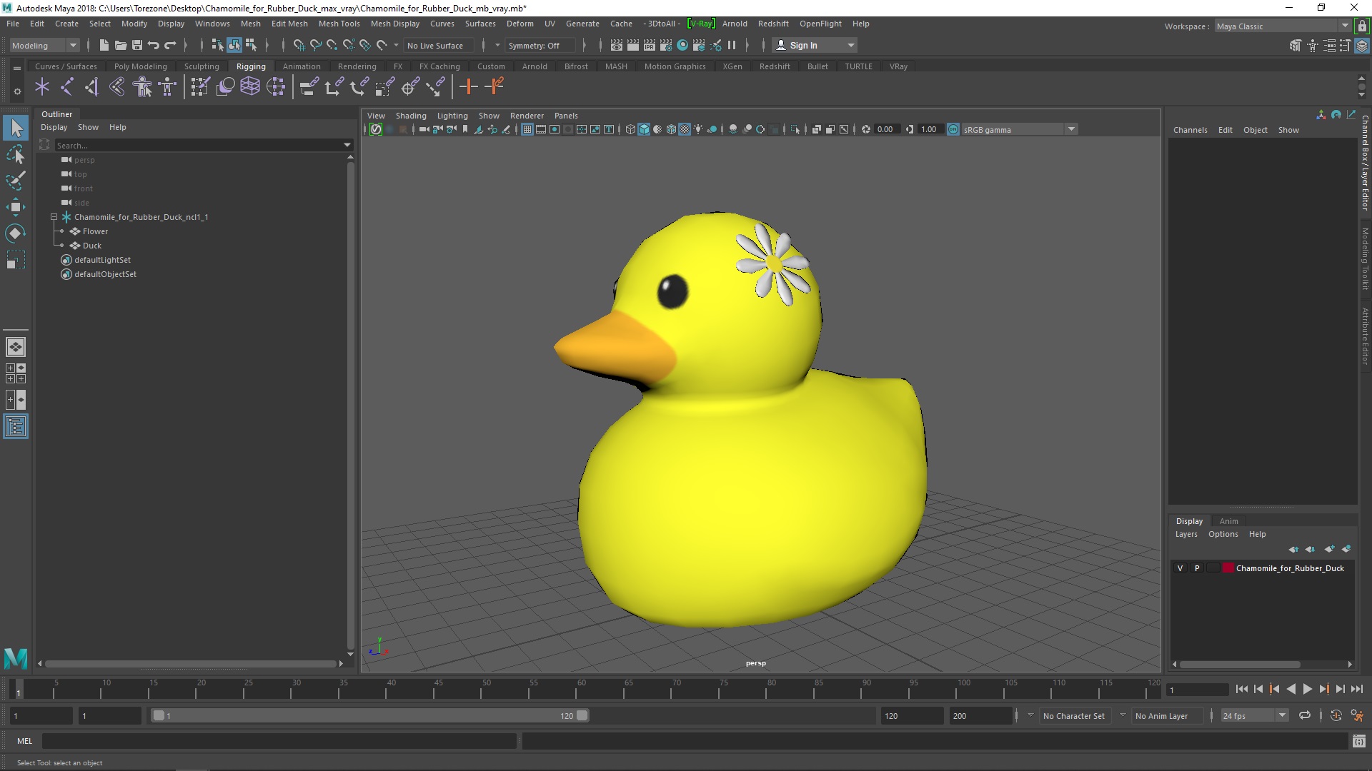 3D model Chamomile for Rubber Duck