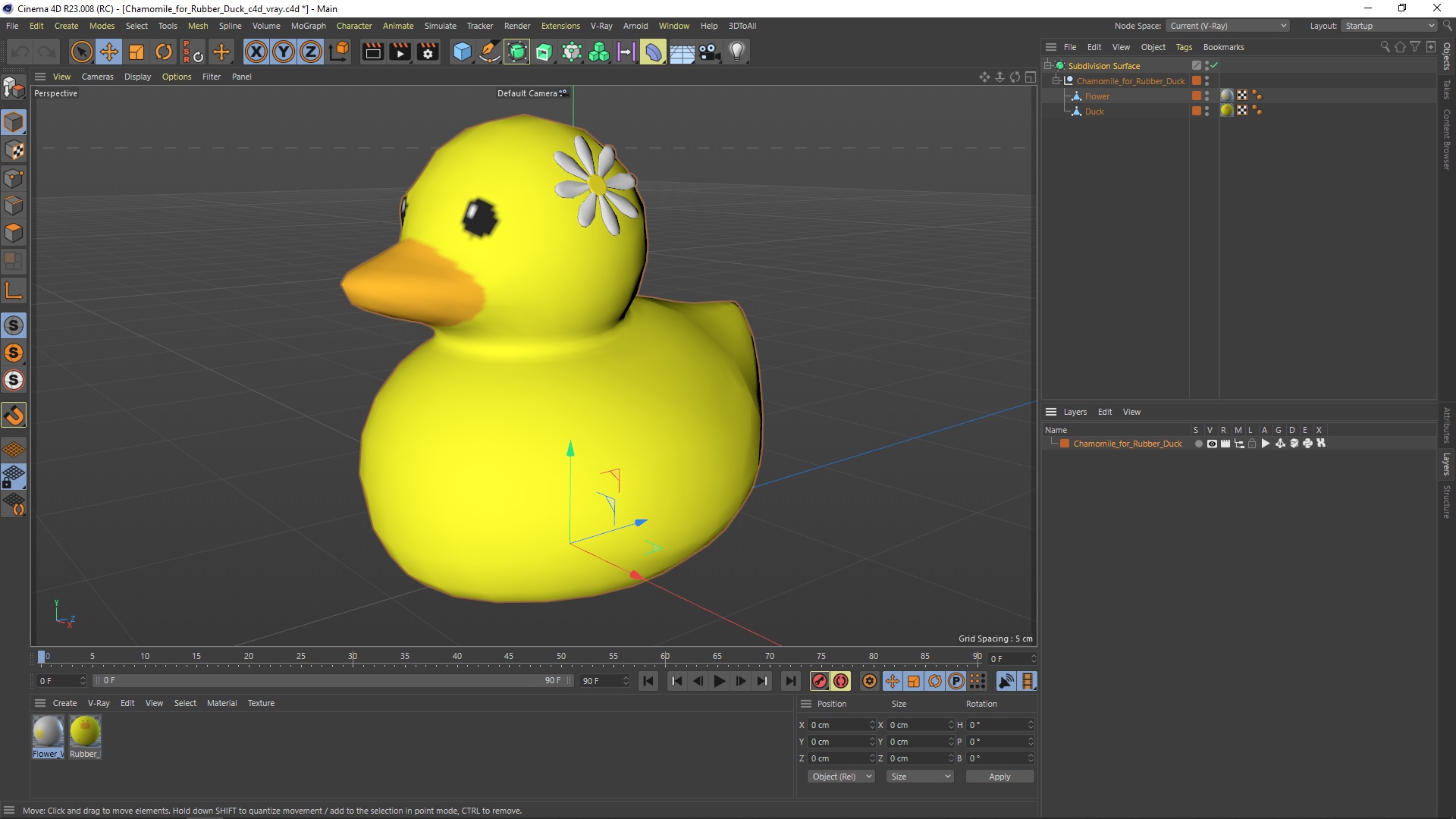 3D model Chamomile for Rubber Duck