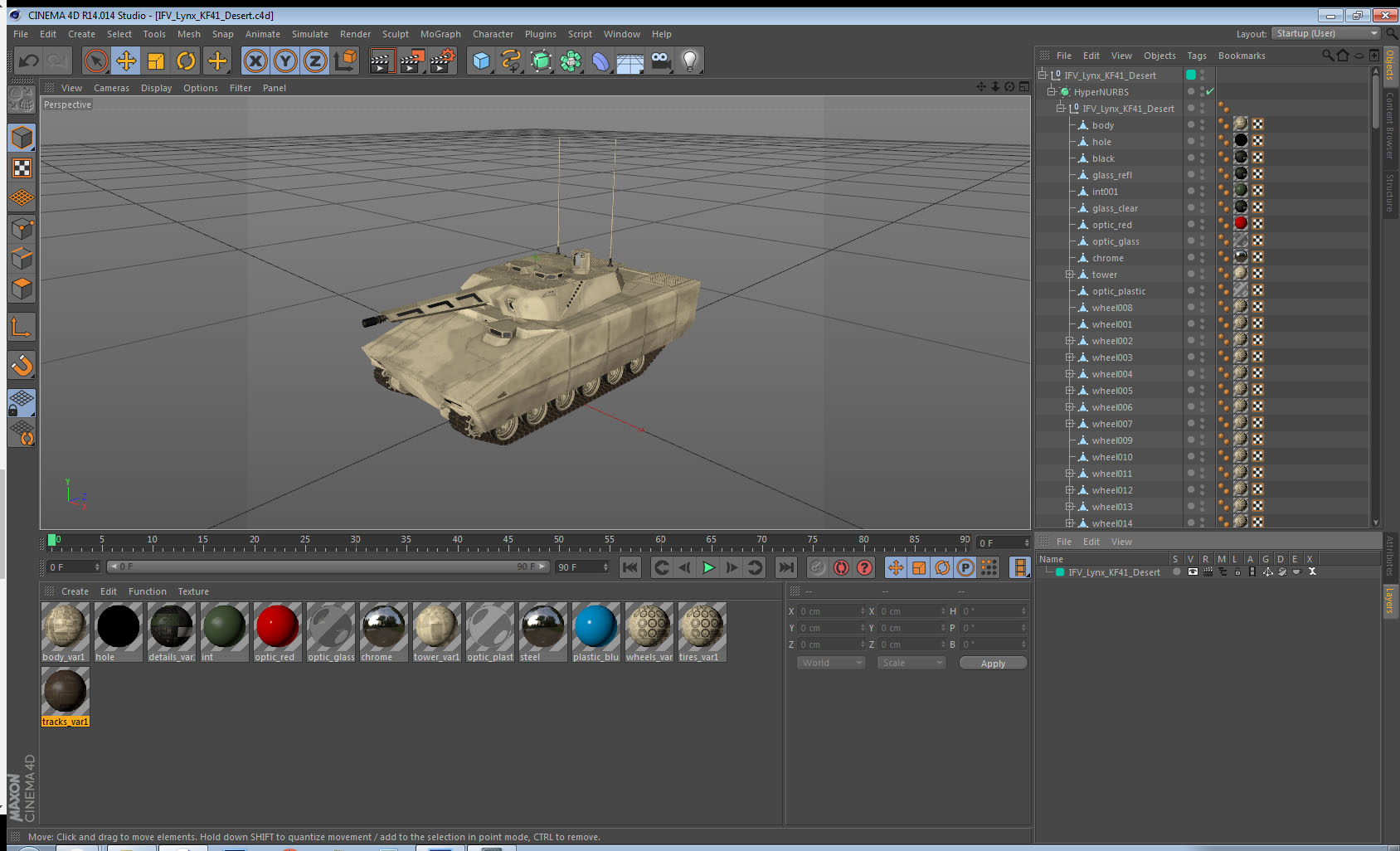 3D model IFV Lynx KF41 Desert