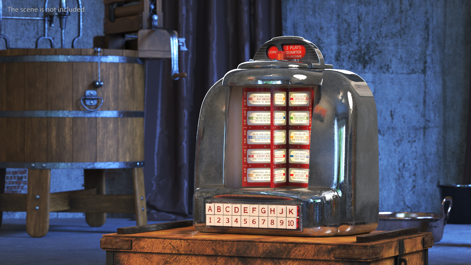Retro Tabletop Jukebox 3D