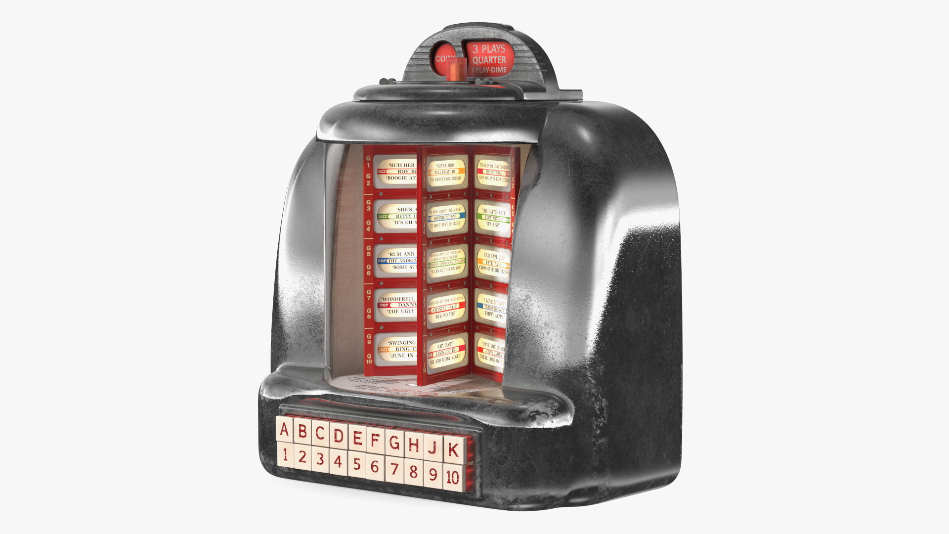 Retro Tabletop Jukebox 3D