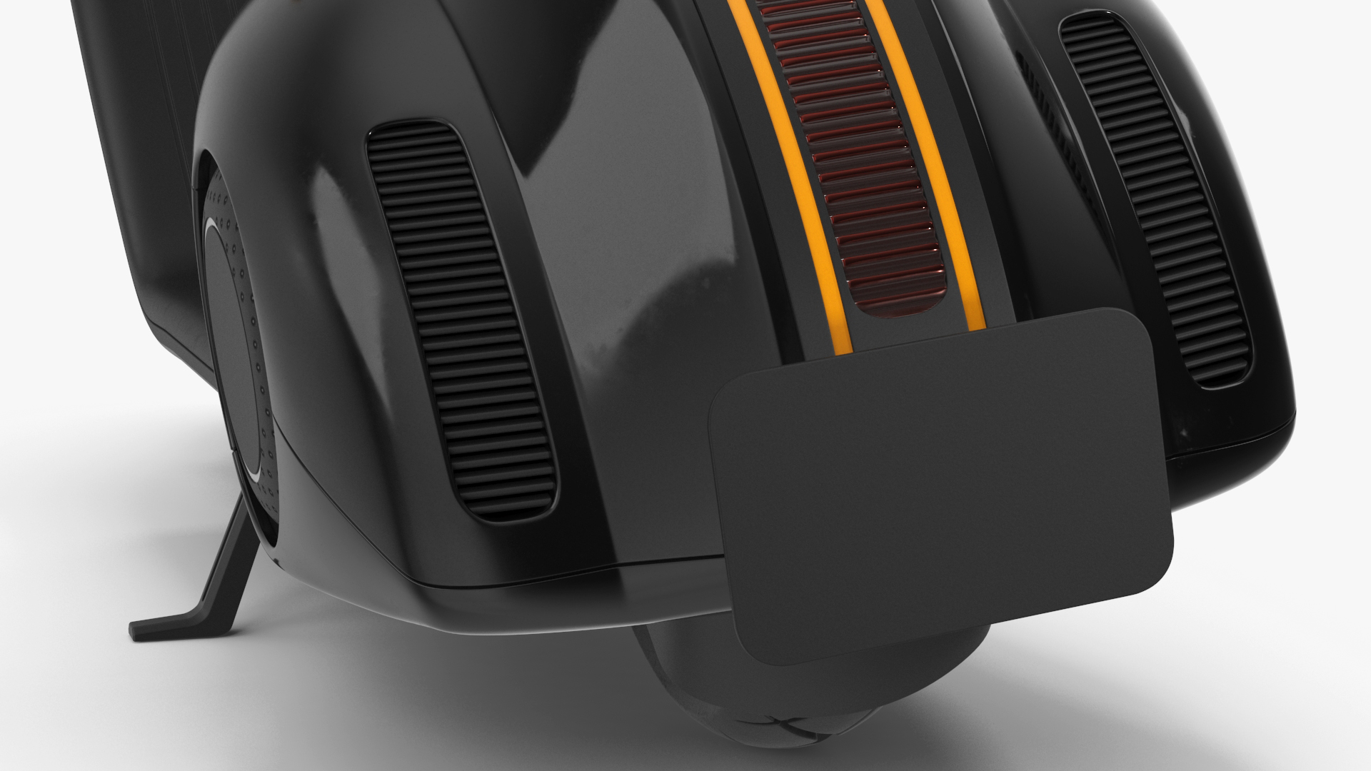 3D Designer Electric Scooter Black Parked model