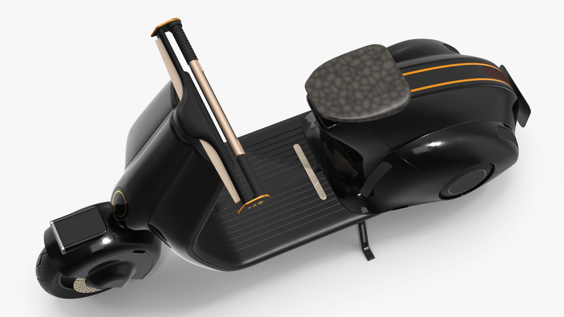 3D Designer Electric Scooter Black Parked model