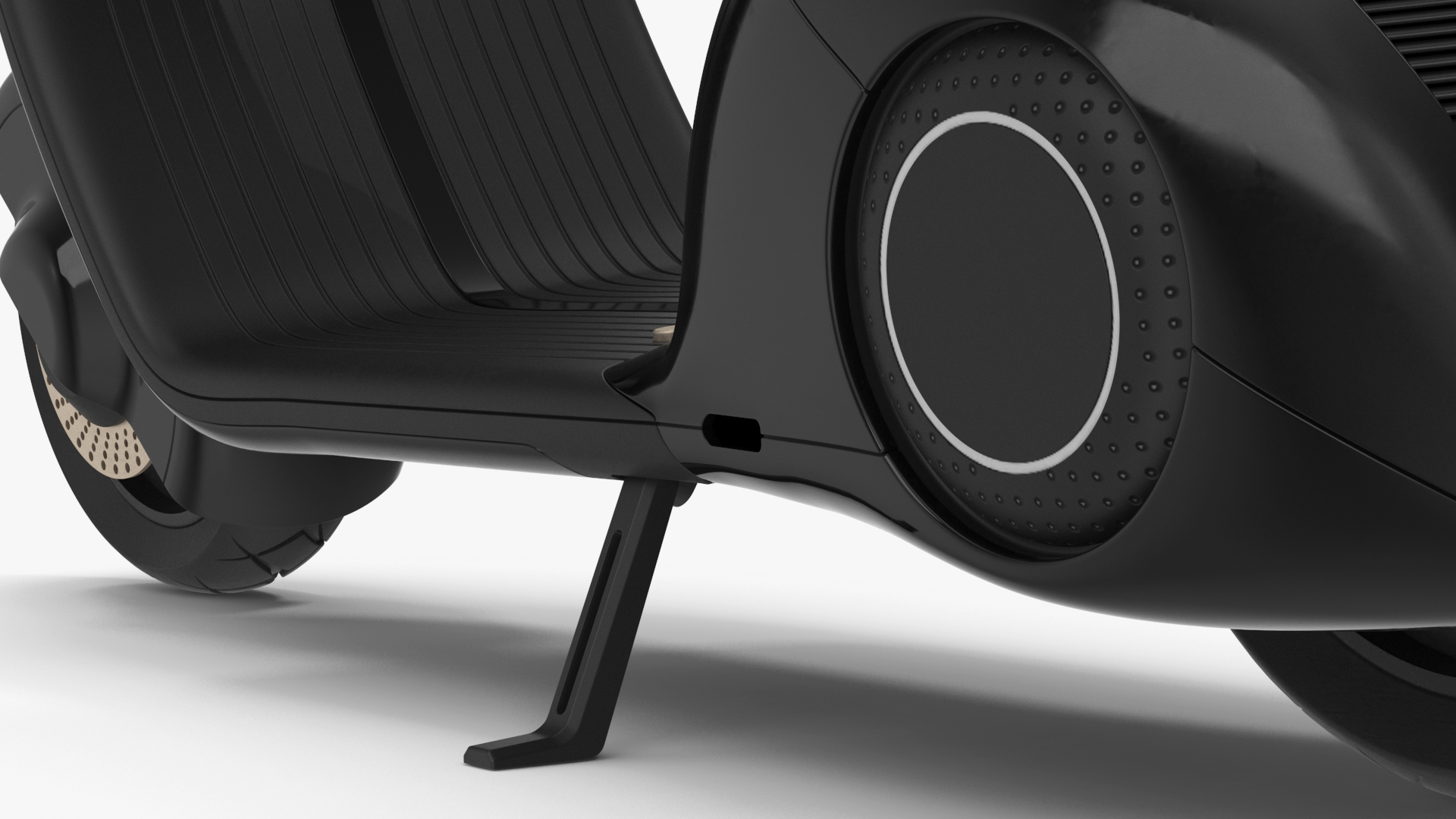 3D Designer Electric Scooter Black Parked model