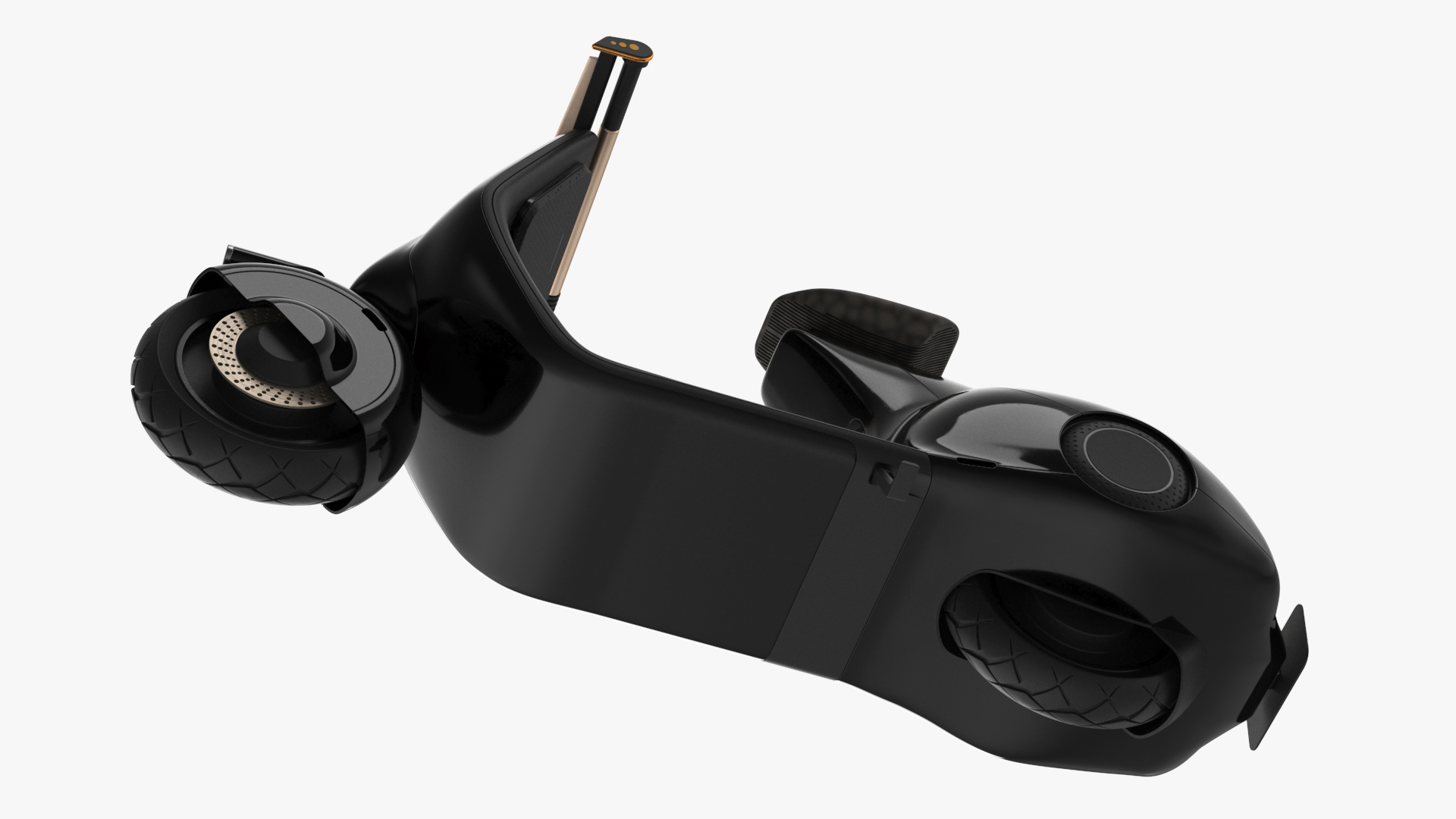 3D Designer Electric Scooter Black Parked model