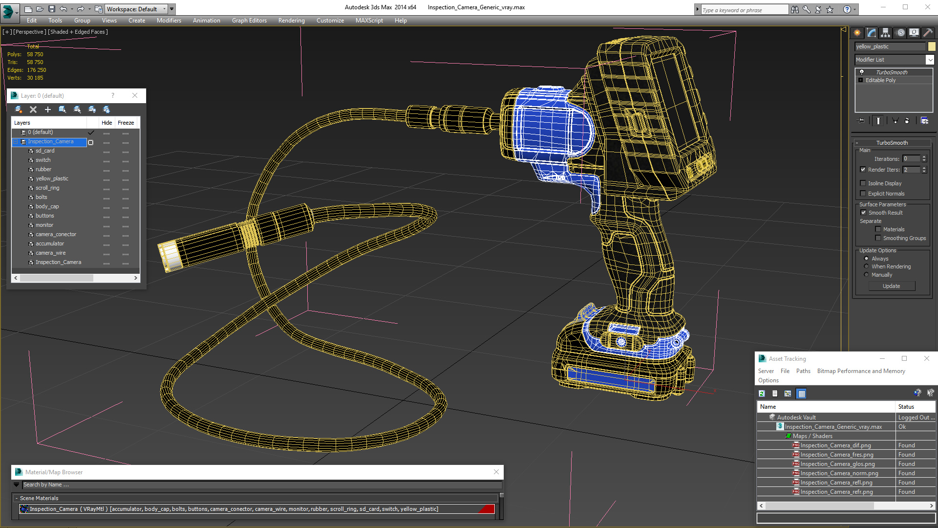 3D model Inspection Camera Generic