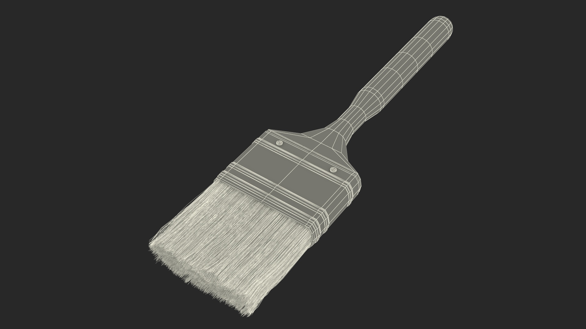 3D model Realistic Paint Brush Fur