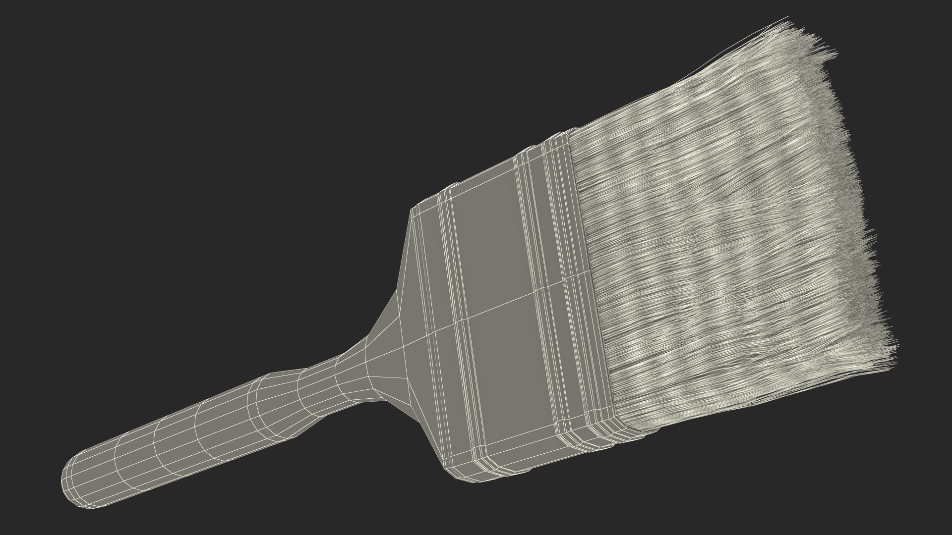 3D model Realistic Paint Brush Fur