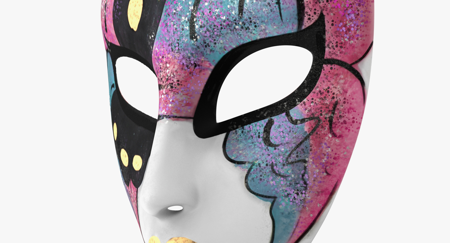 Porcelain Wall Decor Female Mask 3D
