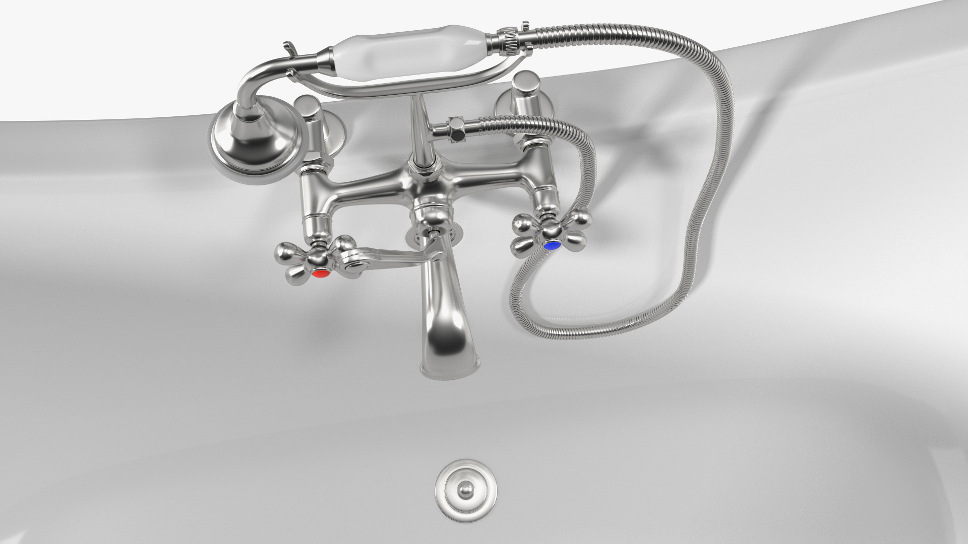 Double Slipper Clawfoot Tub 3D
