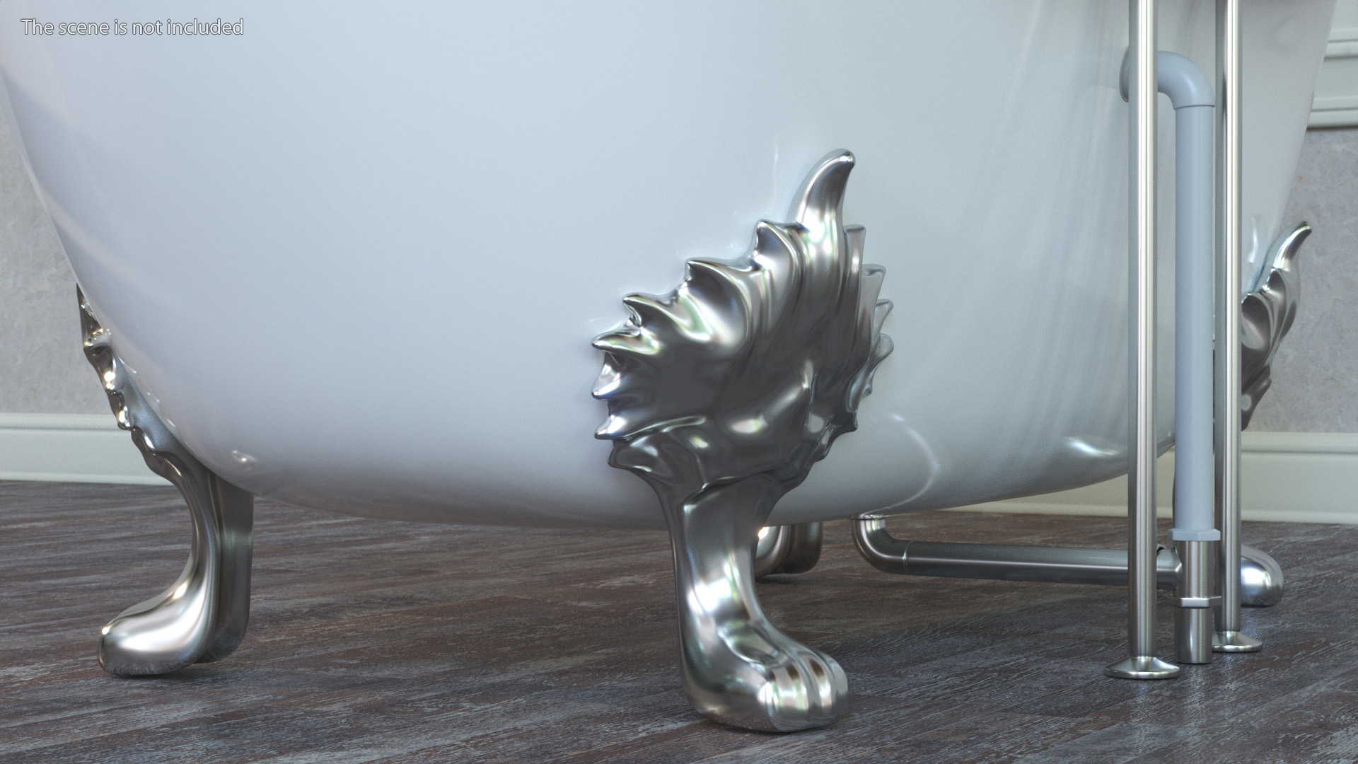 Double Slipper Clawfoot Tub 3D