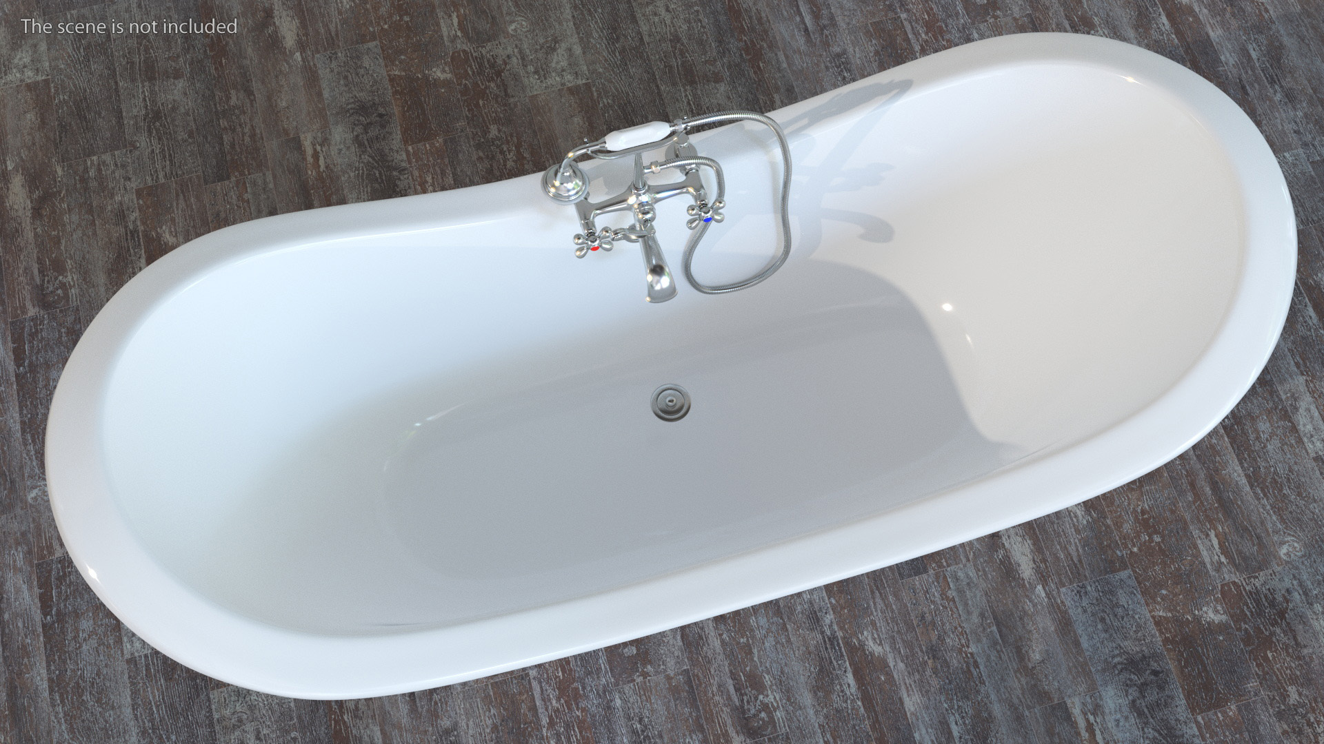 Double Slipper Clawfoot Tub 3D