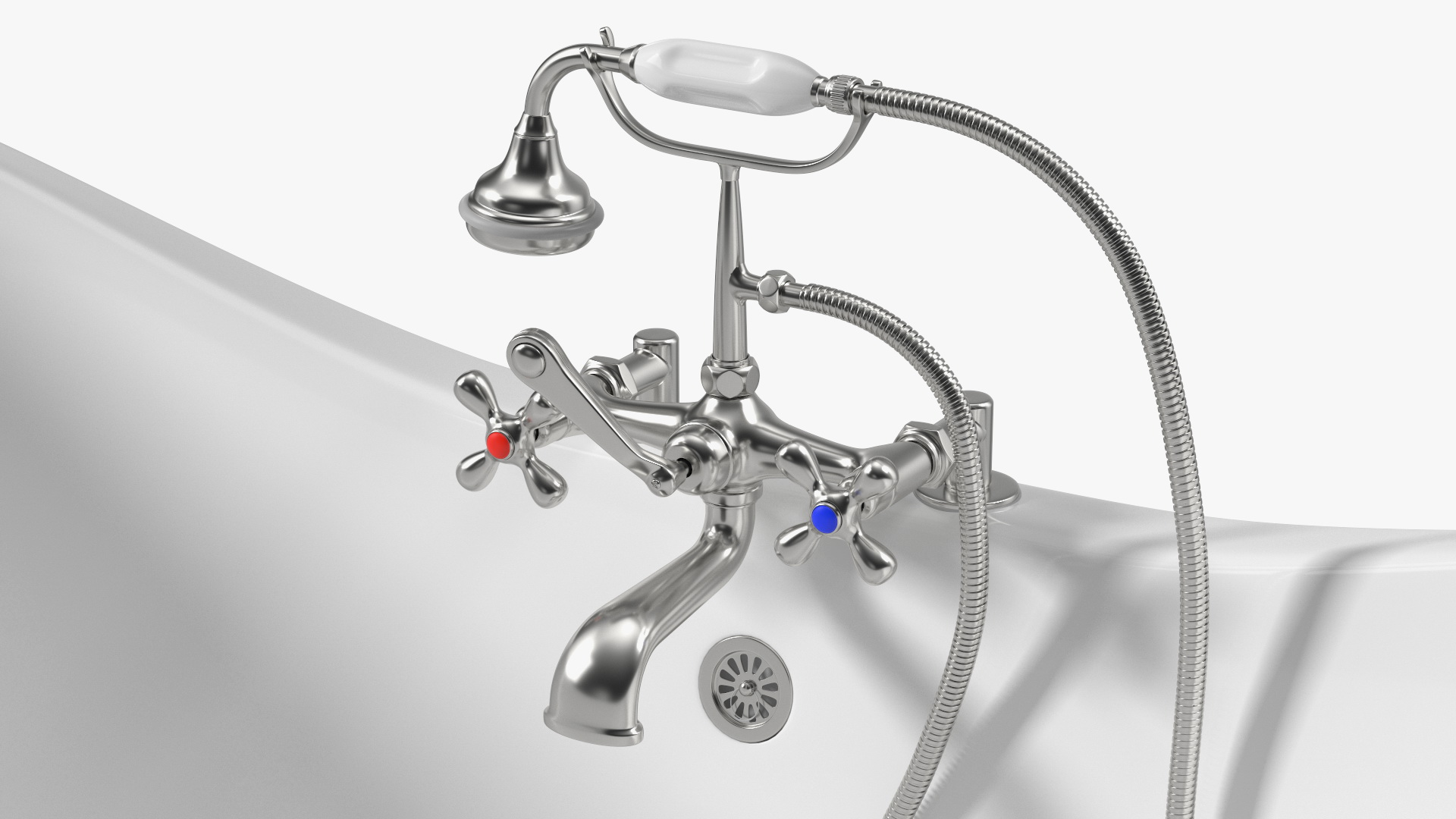 Double Slipper Clawfoot Tub 3D