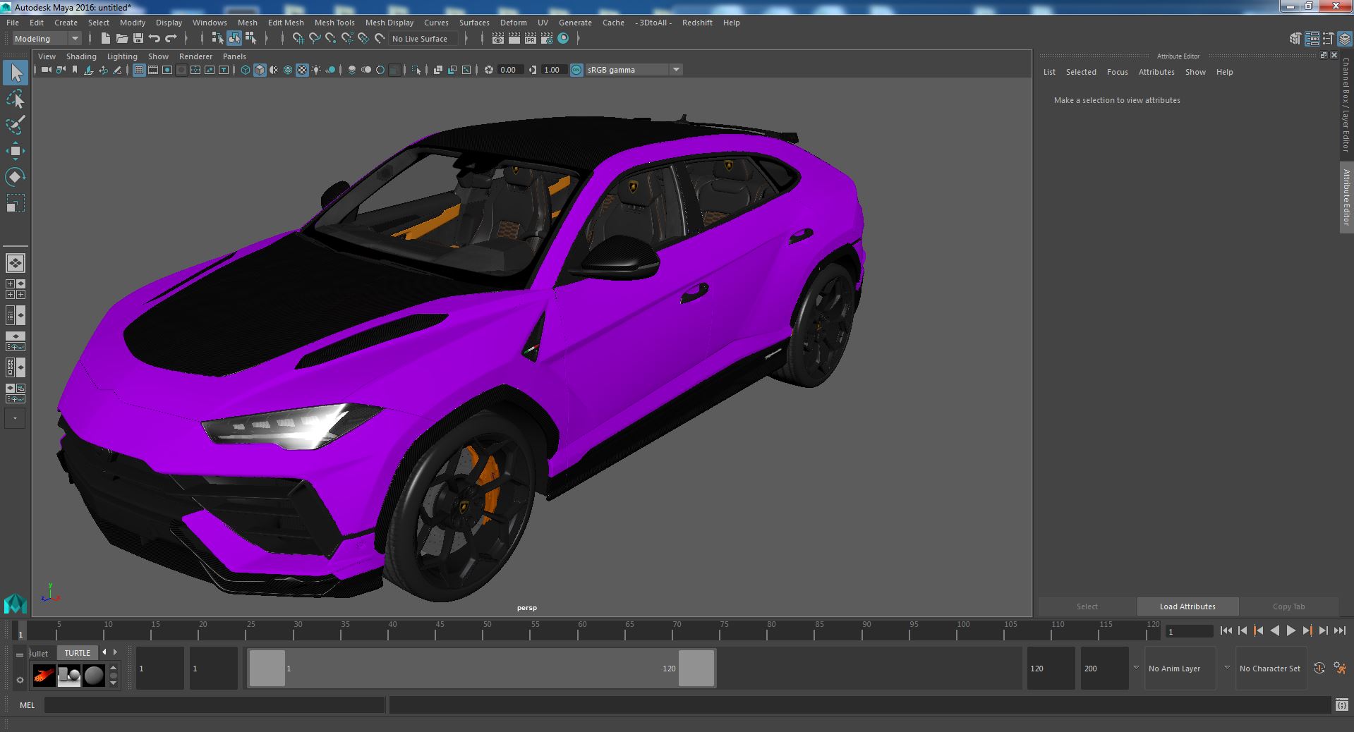 3D Lamborghini Urus Performante Super Luxury SUV Simple Interior