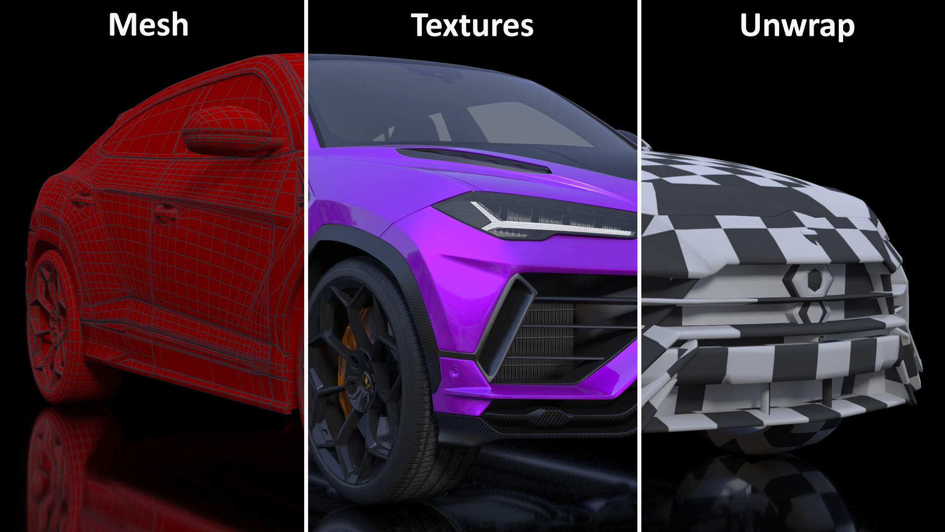 3D Lamborghini Urus Performante Super Luxury SUV Simple Interior