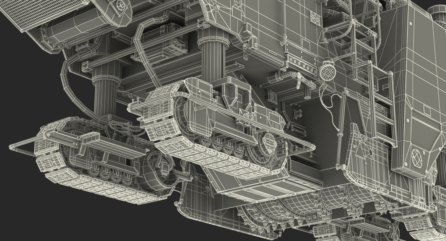 Dirty Asphalt Milling Machine Generic 3D
