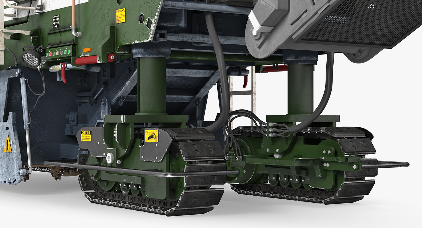 Dirty Asphalt Milling Machine Generic 3D