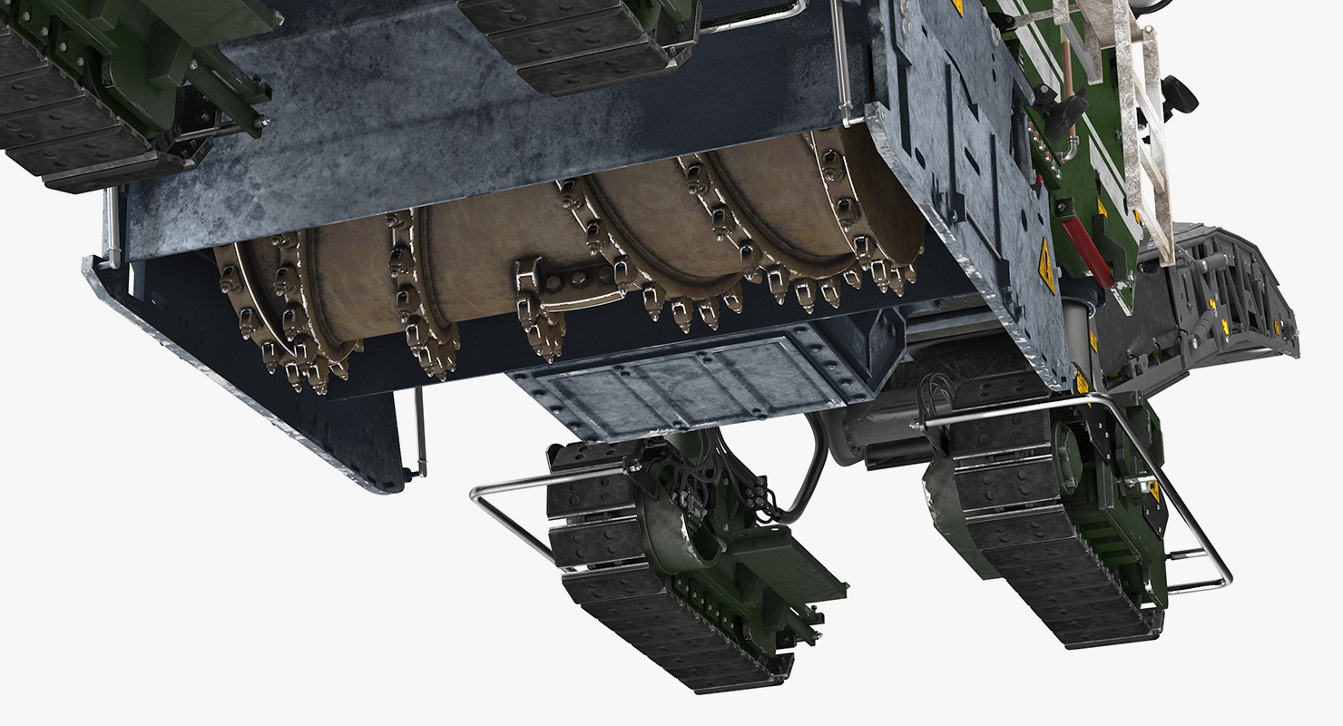 Dirty Asphalt Milling Machine Generic 3D