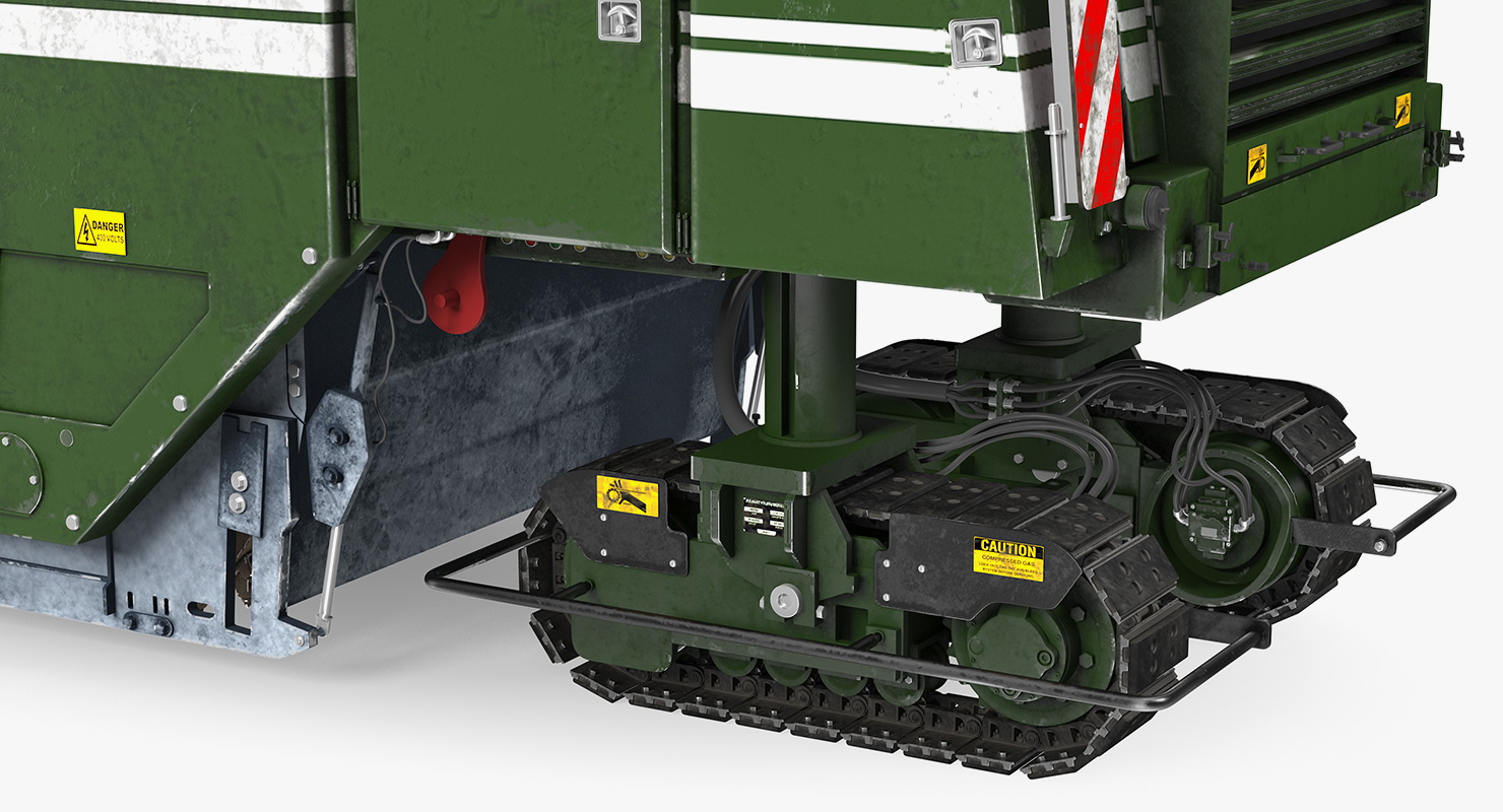 Dirty Asphalt Milling Machine Generic 3D