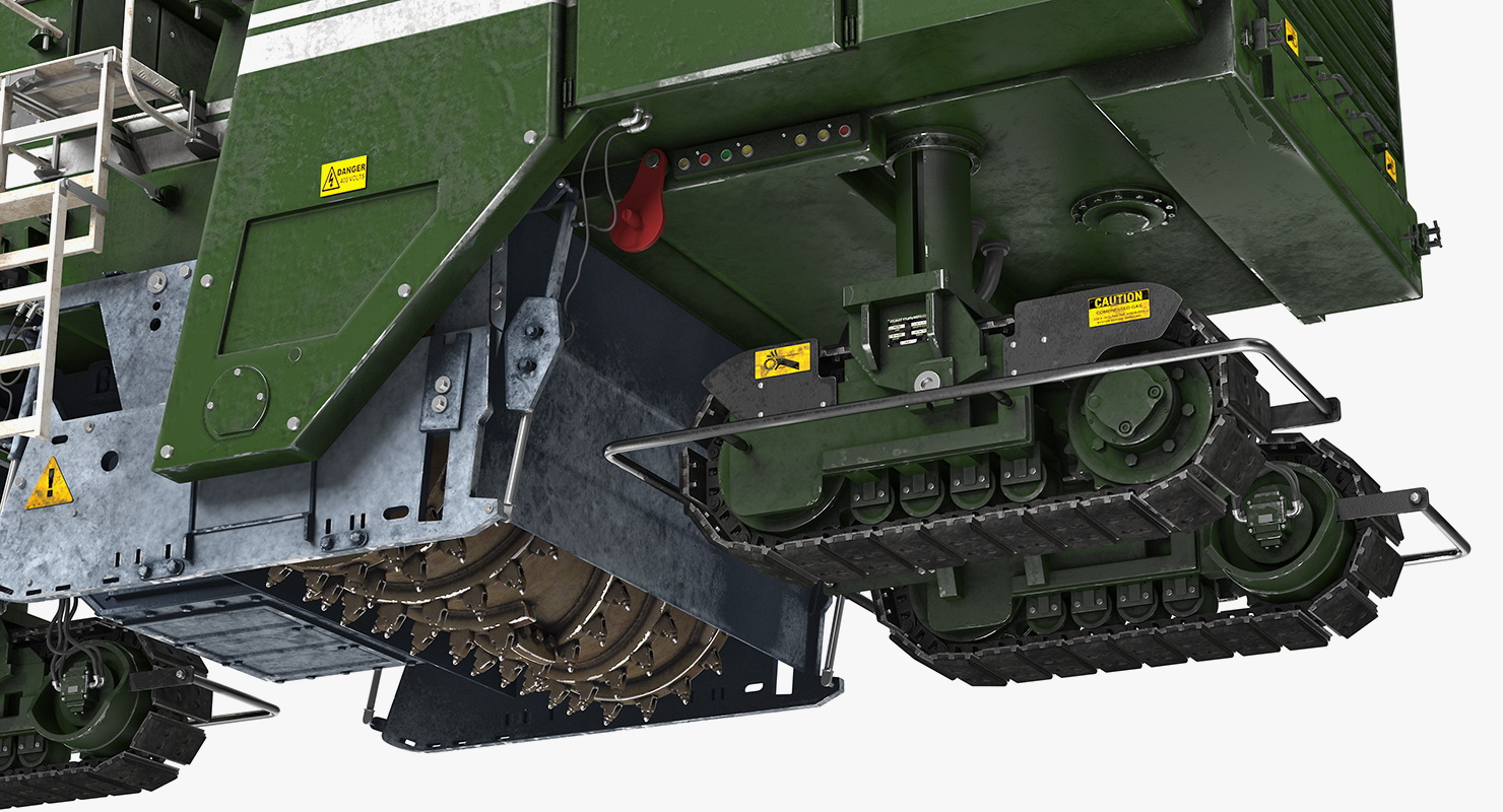 Dirty Asphalt Milling Machine Generic 3D
