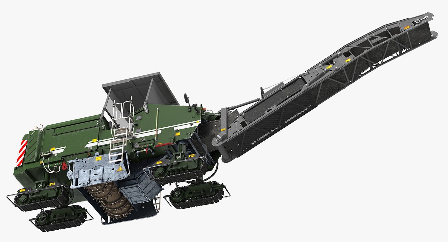 Dirty Asphalt Milling Machine Generic 3D