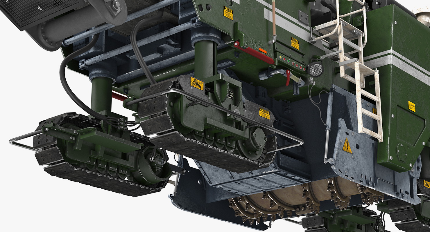 Dirty Asphalt Milling Machine Generic 3D