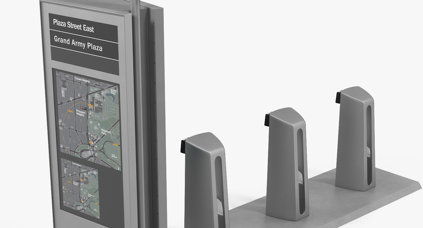 Bicycle Sharing Station Empty Generic 3D