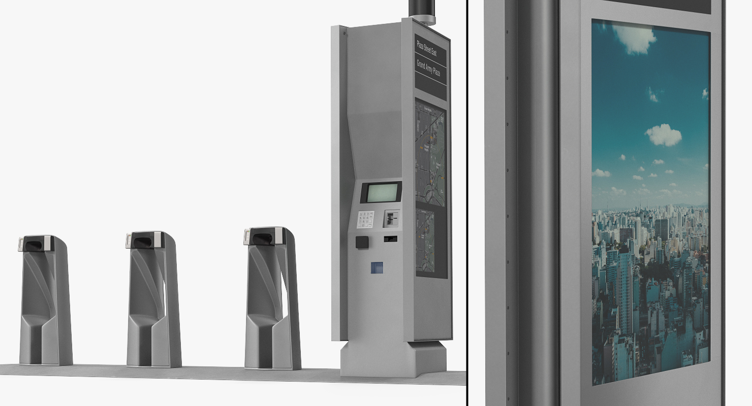 Bicycle Sharing Station Empty Generic 3D