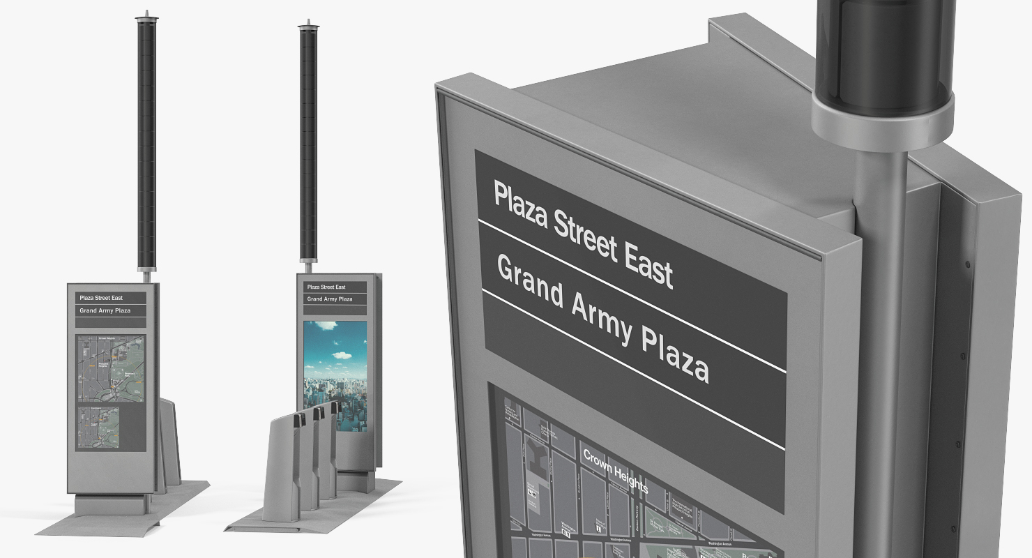 Bicycle Sharing Station Empty Generic 3D