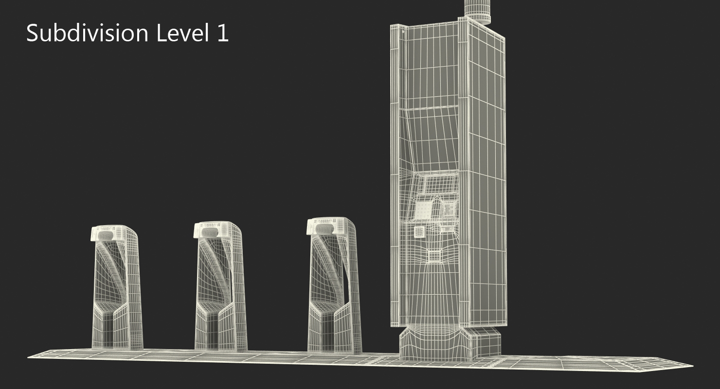 Bicycle Sharing Station Empty Generic 3D