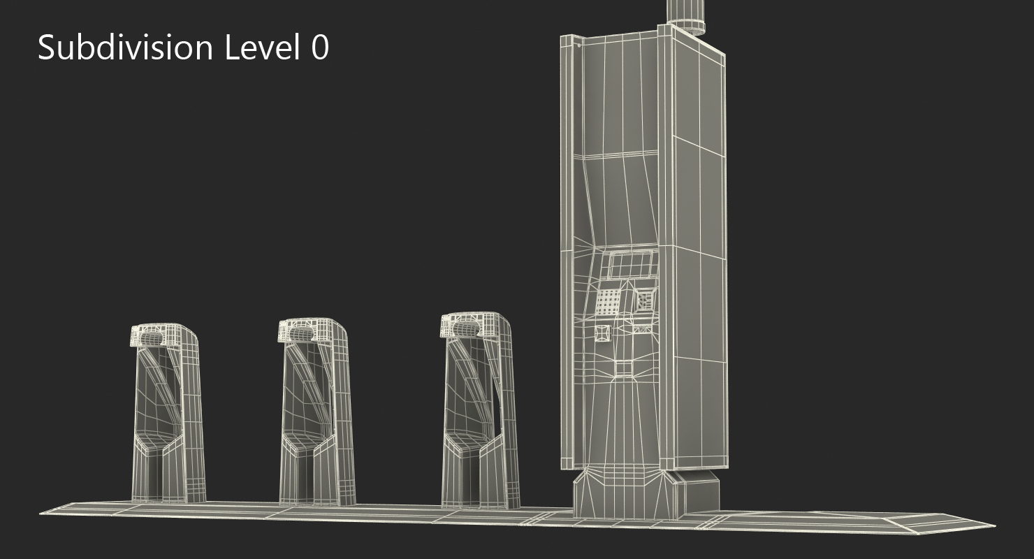 Bicycle Sharing Station Empty Generic 3D