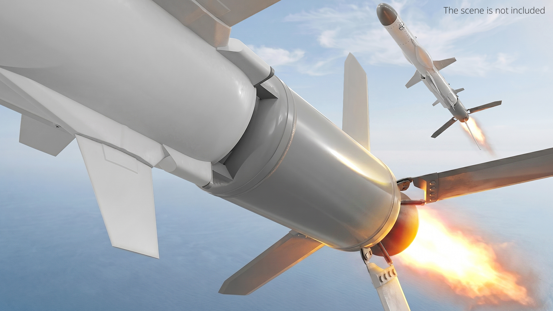 Missile Engine Section with Stabilizer Fins - view 3