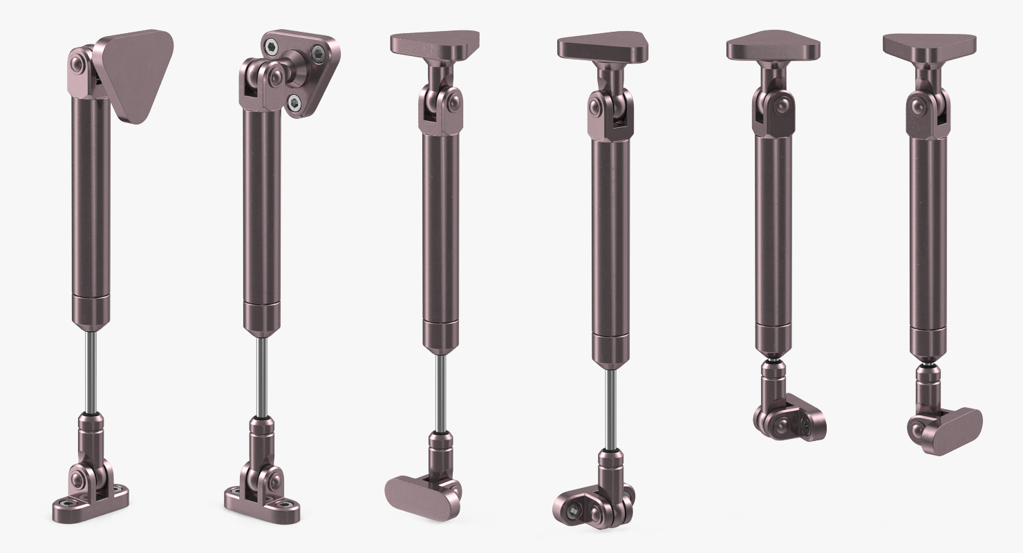 Anodized Hydraulic Cylinder 3 3D model