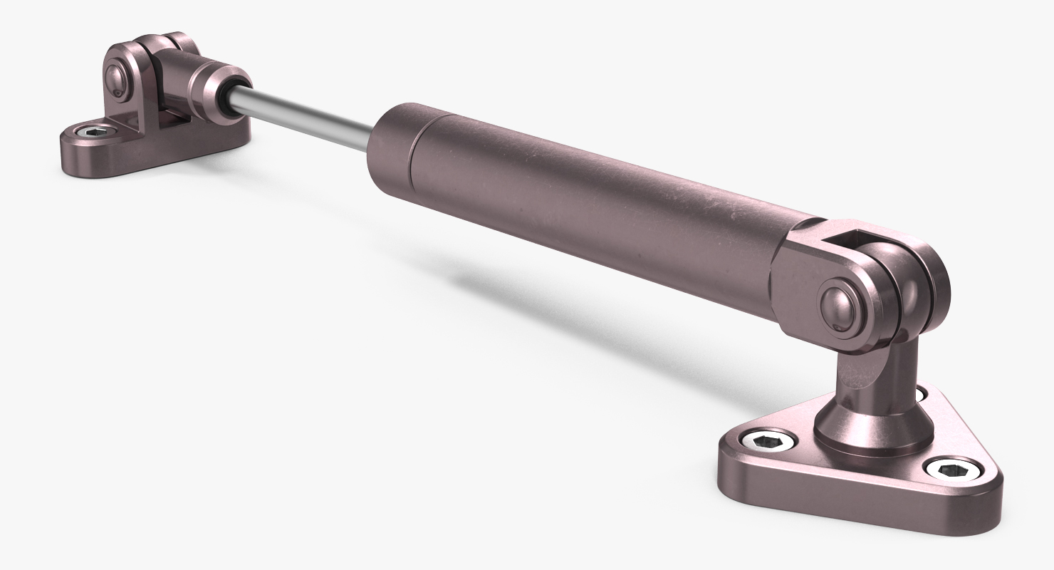 Anodized Hydraulic Cylinder 3 3D model