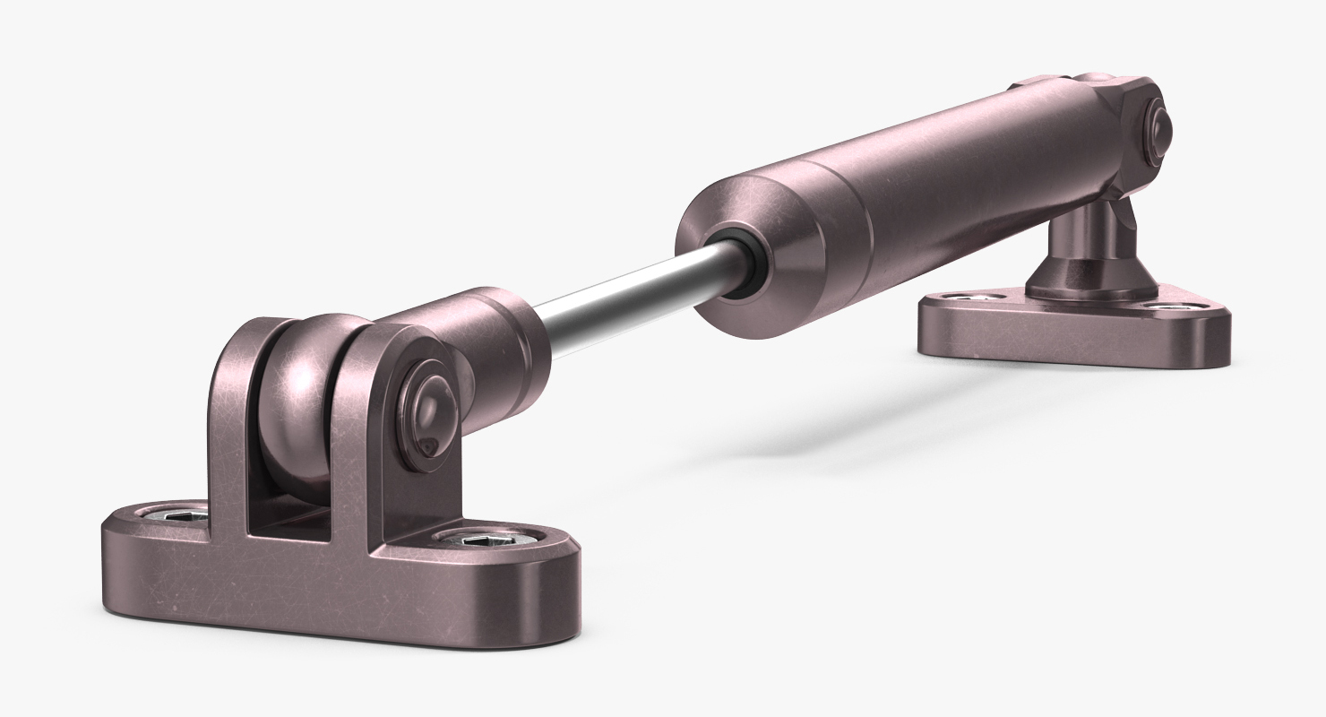 Anodized Hydraulic Cylinder 3 3D model