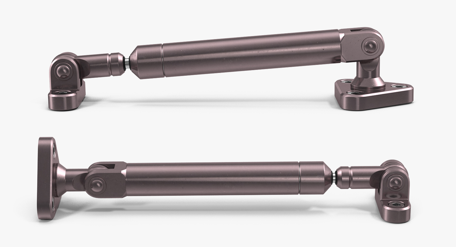 Anodized Hydraulic Cylinder 3 3D model