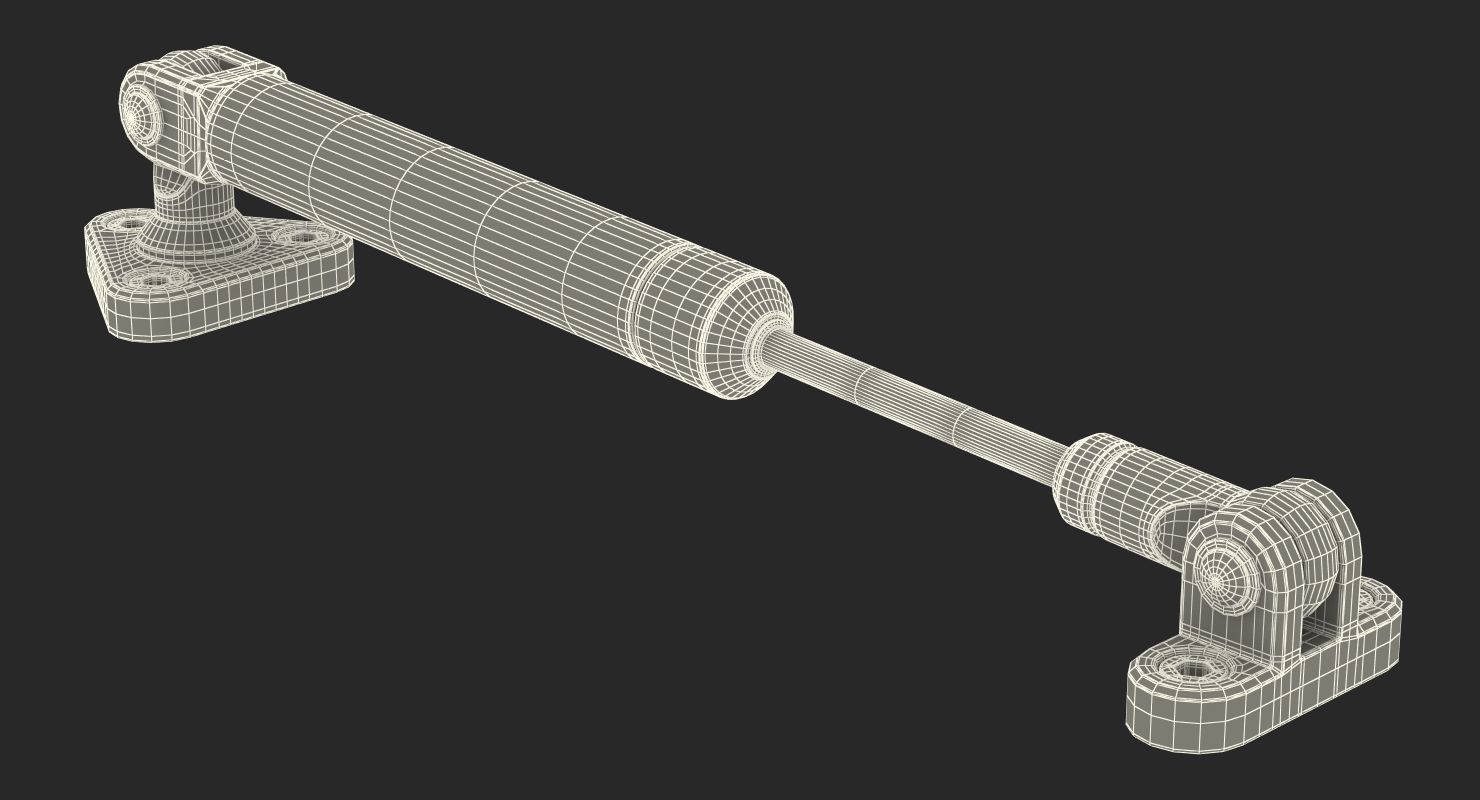 Anodized Hydraulic Cylinder 3 3D model