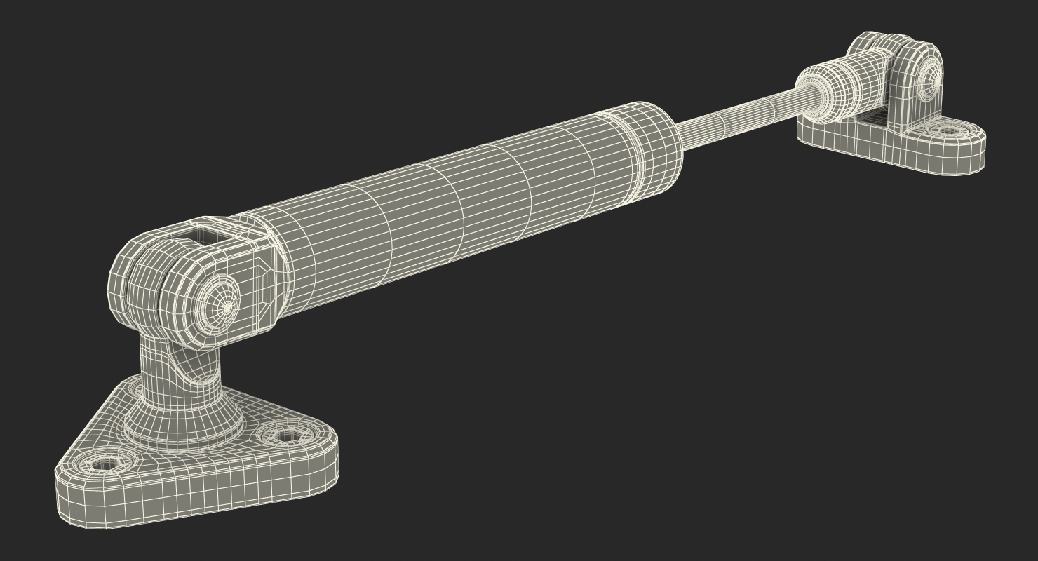 Anodized Hydraulic Cylinder 3 3D model