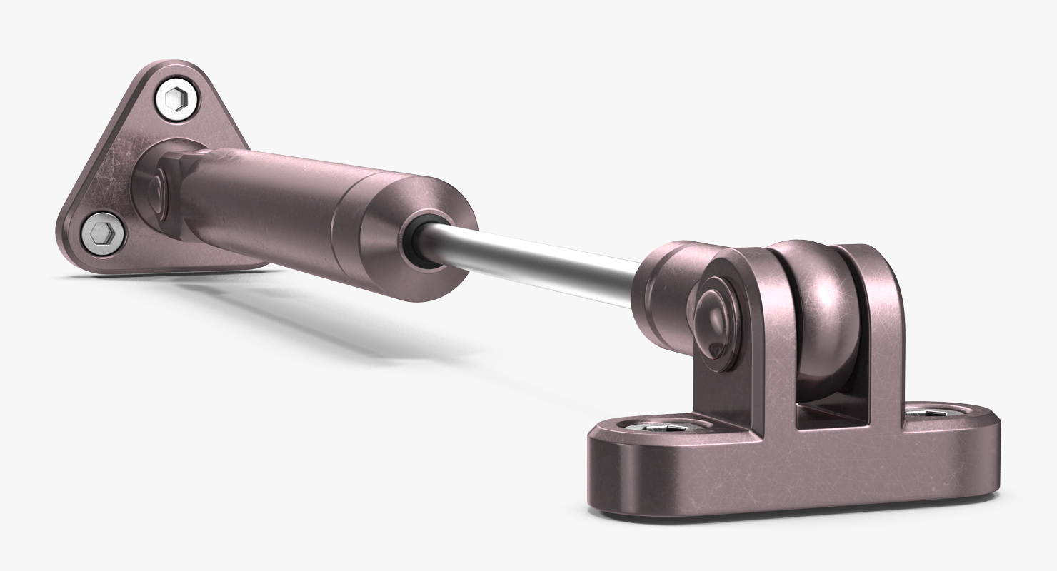 Anodized Hydraulic Cylinder 3 3D model
