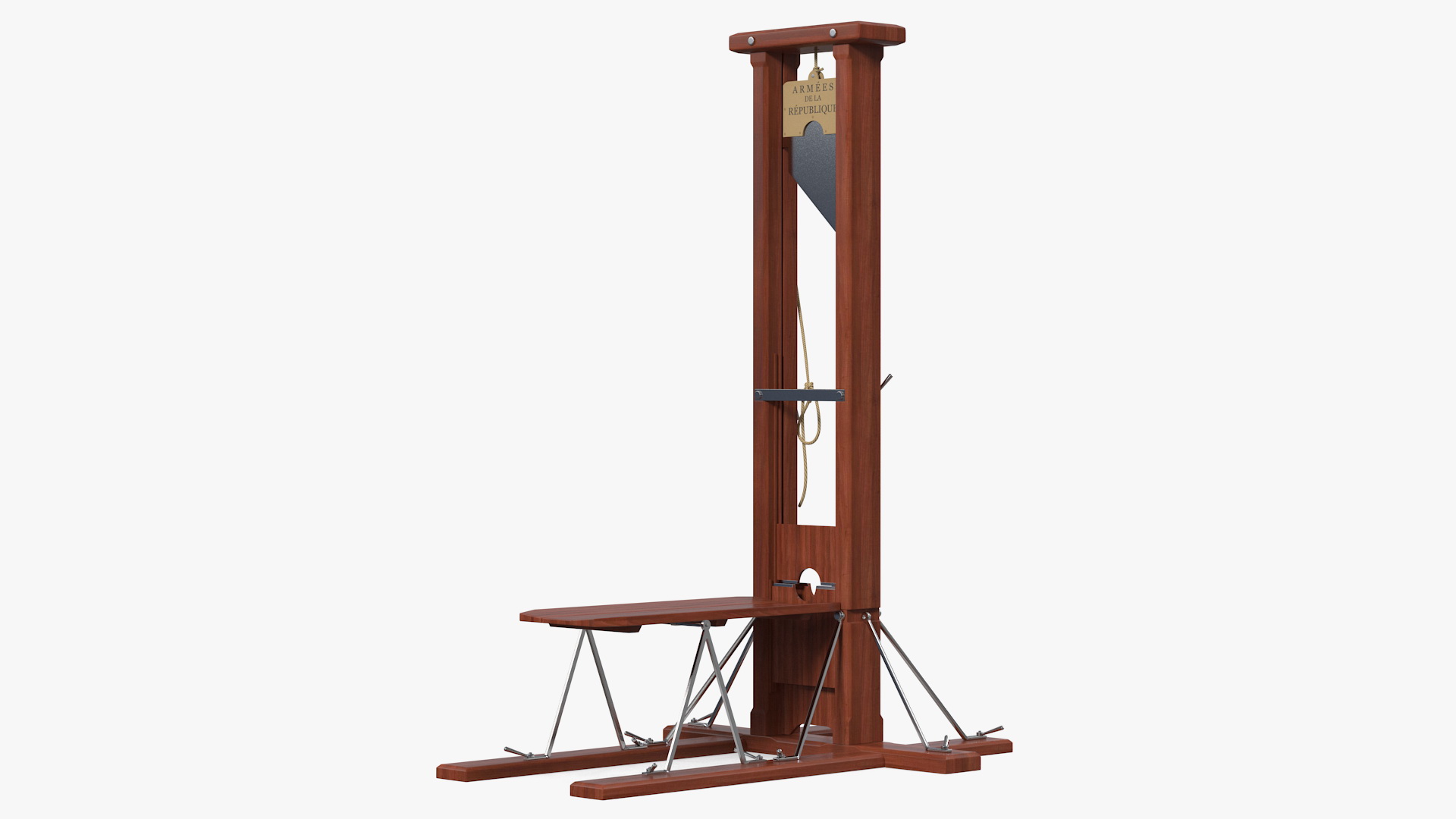 3D Vintage 19th Century French Guillotine model
