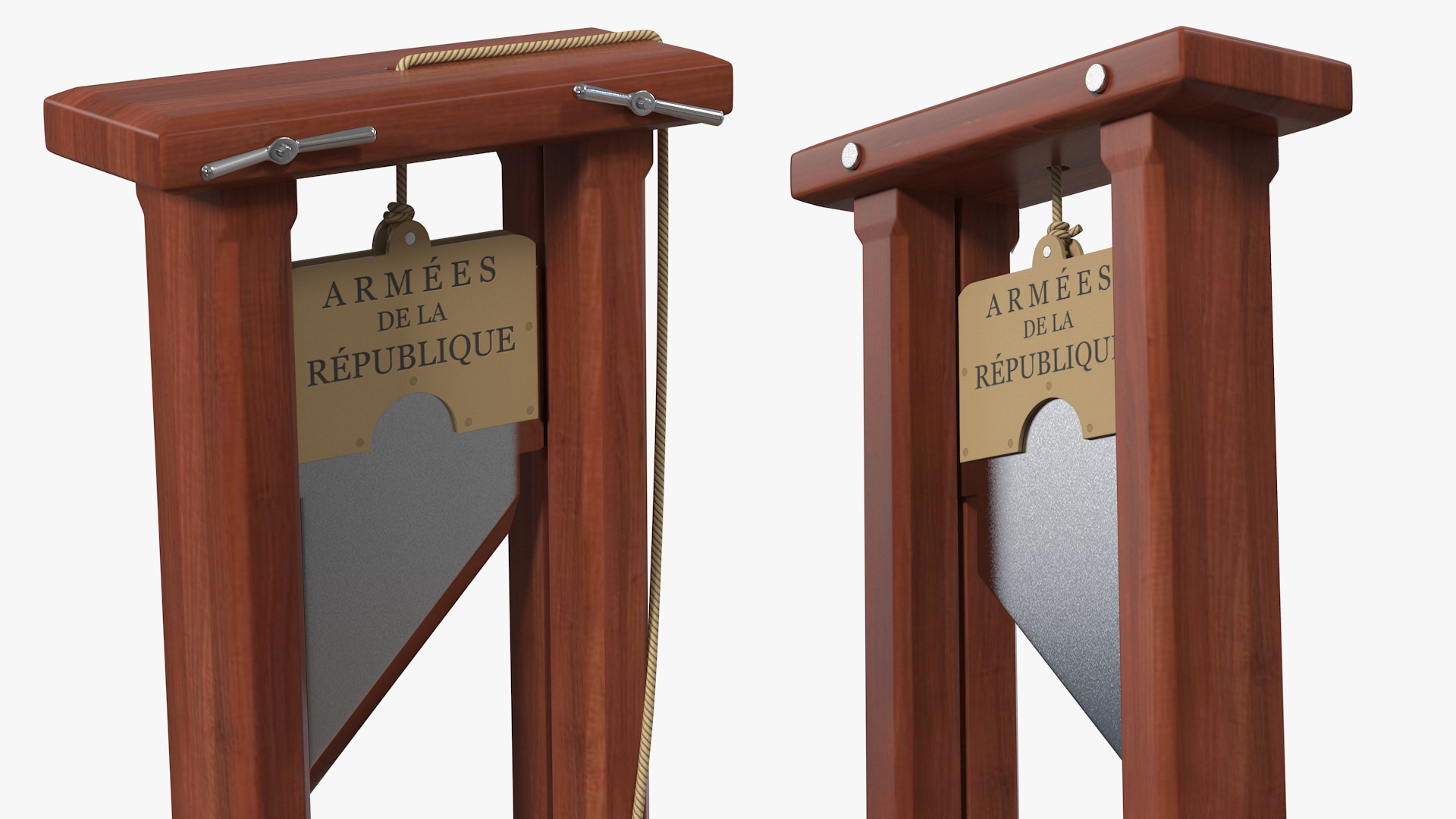 3D Vintage 19th Century French Guillotine model