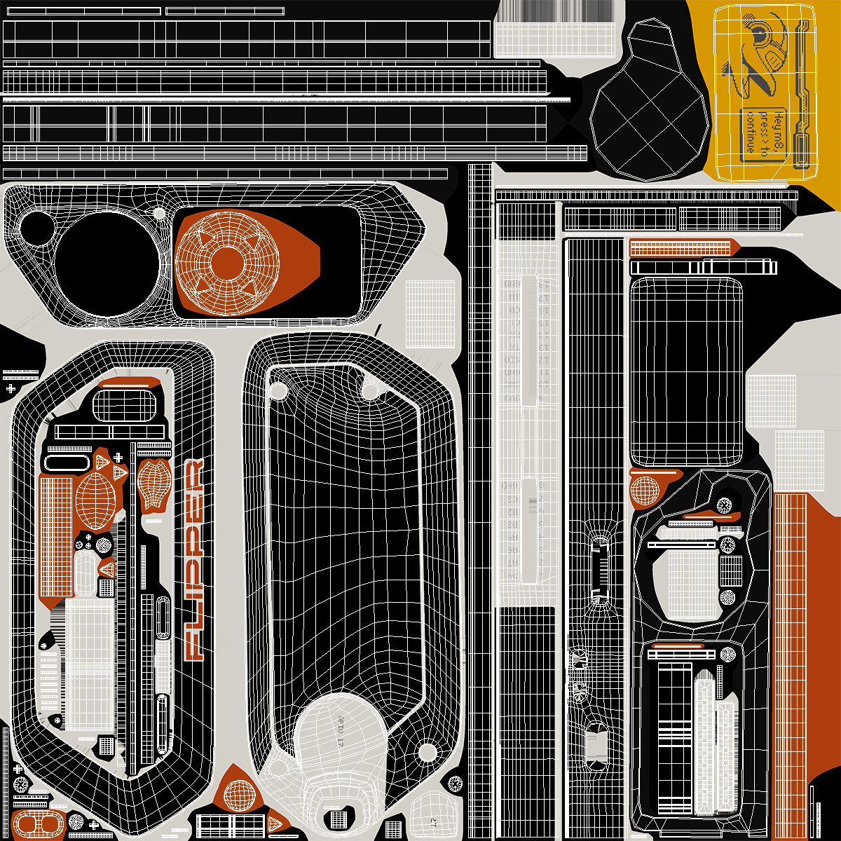 Flipper Zero Multitool Carbon 3D model
