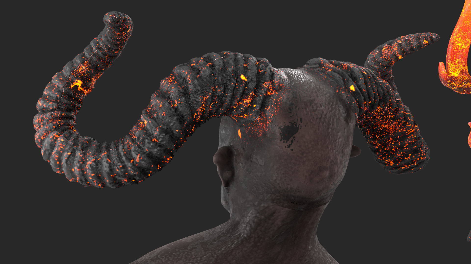 Devil Character with Trident Rigged for Maya 3D model