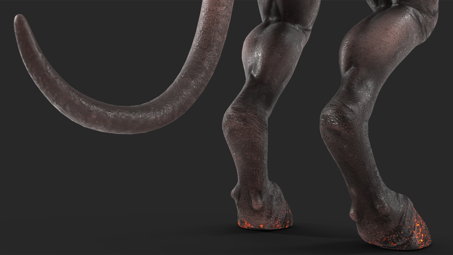Devil Character with Trident Rigged for Maya 3D model