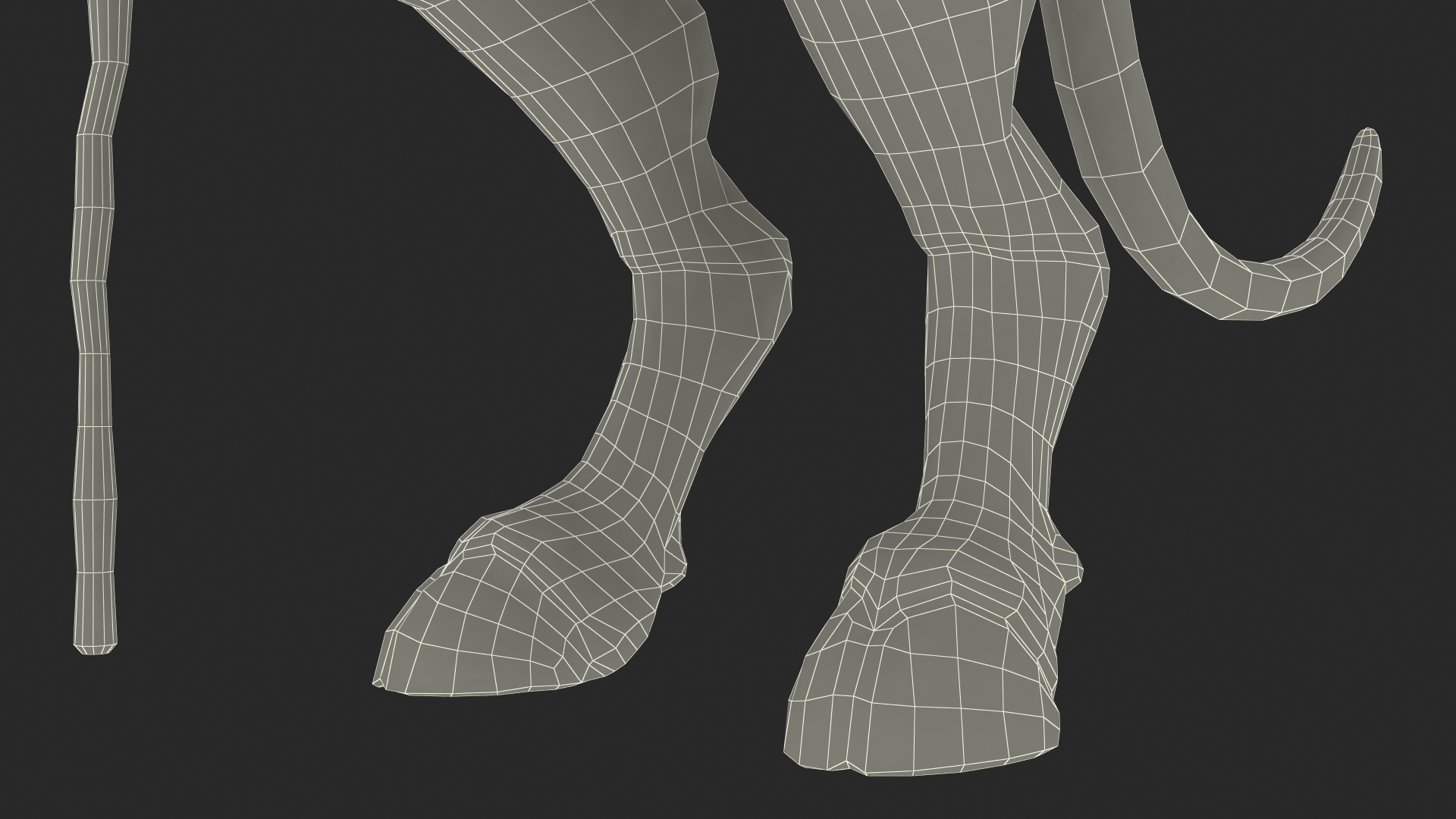 Devil Character with Trident Rigged for Maya 3D model
