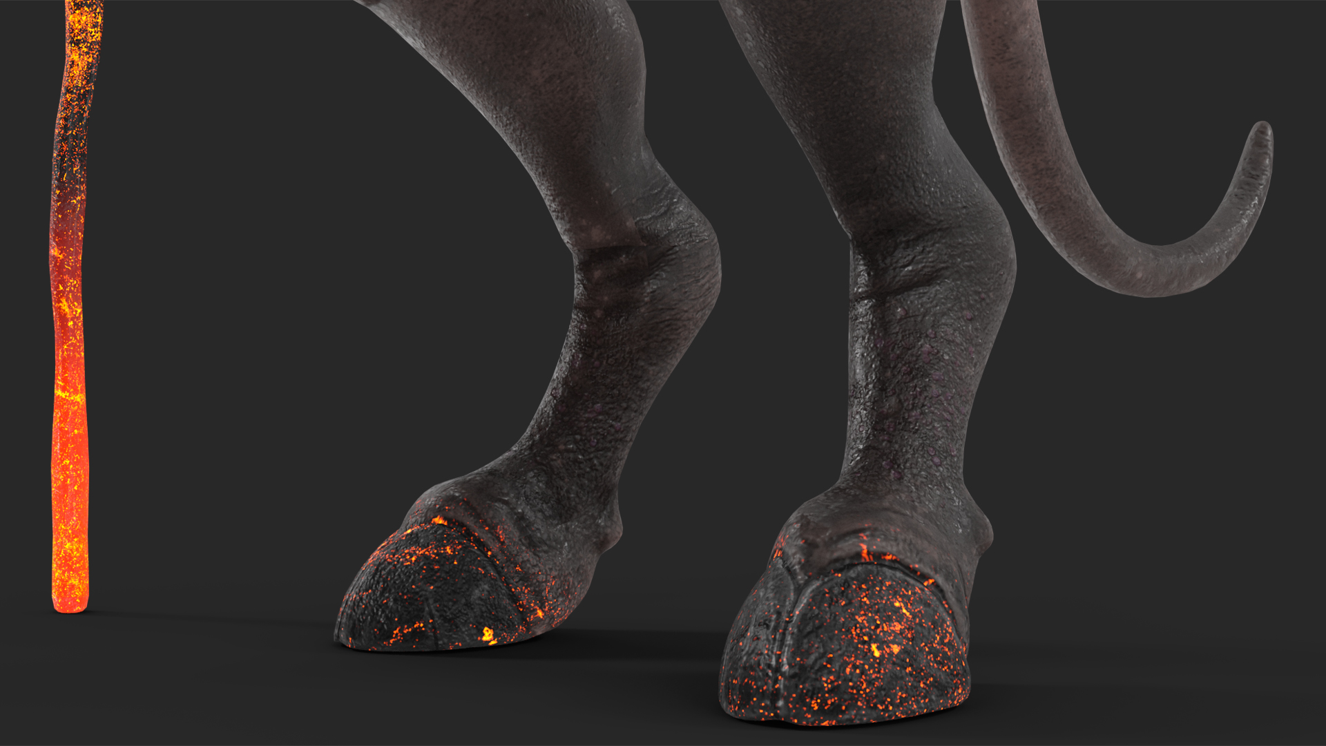 Devil Character with Trident Rigged for Maya 3D model