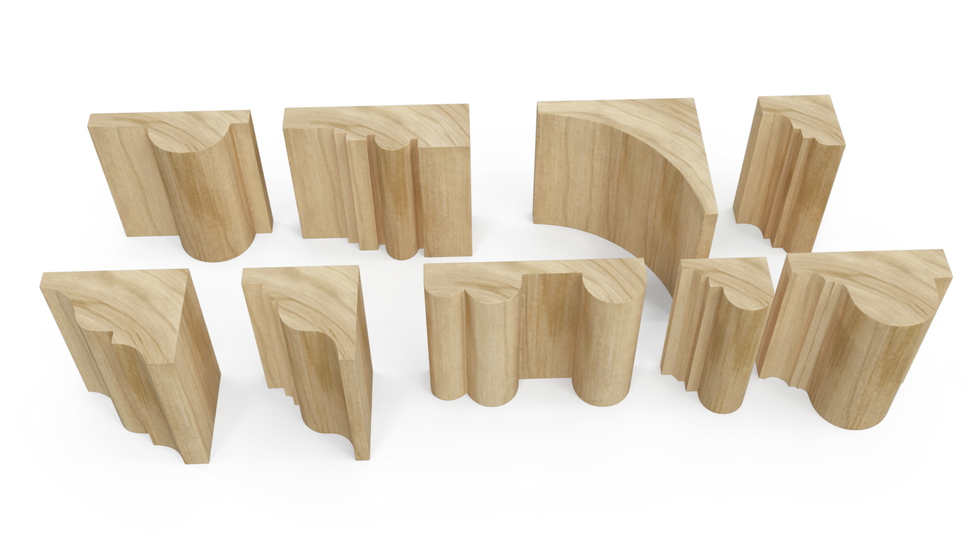 Set Molding Maple Part 2 3D model